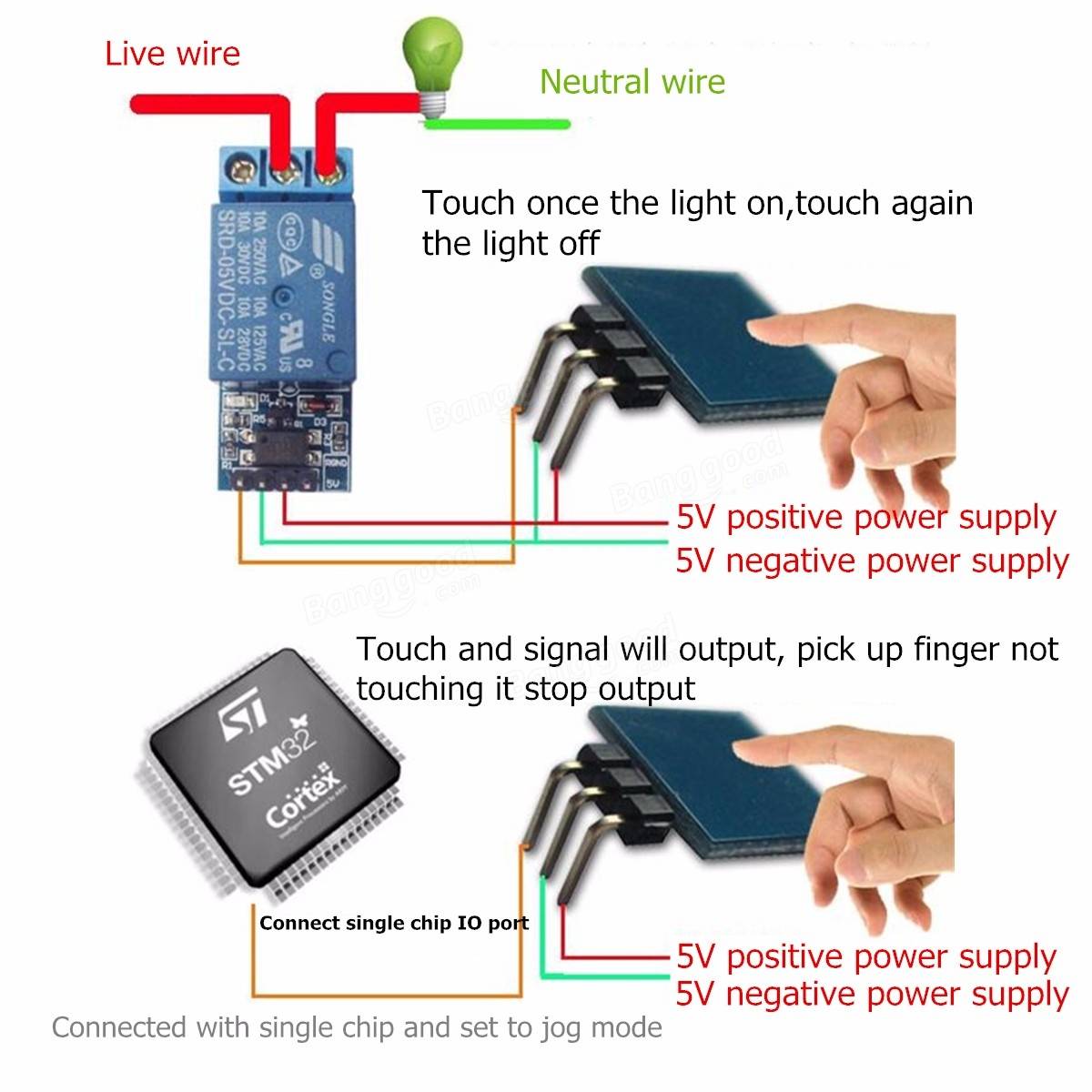 Capacitive Touch Sensor module TTP223B aplications