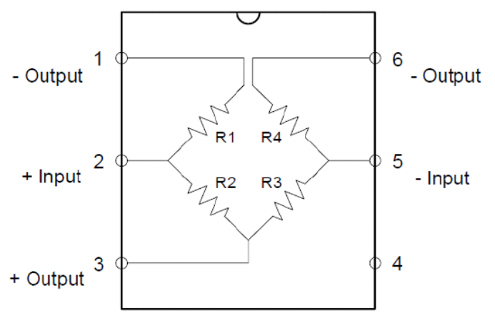 Luchtdruk sensor 0-40kPa DIP-6 (MPS20N0040D-D) schema