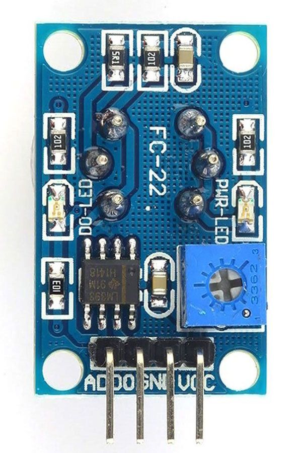 MQ gas sensor model 01 achterkant