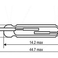 Magnetisme sensor reed contact MKA-14103 afmetingen