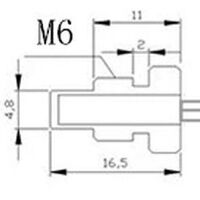 NTC-3950 waterdicht M6 schroefdraad afmetingen