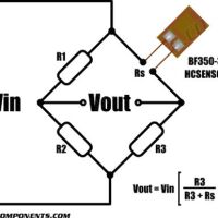 Spanningsmeter Strain gauge 350 Ohm BF350-3AA voorbeeld schema
