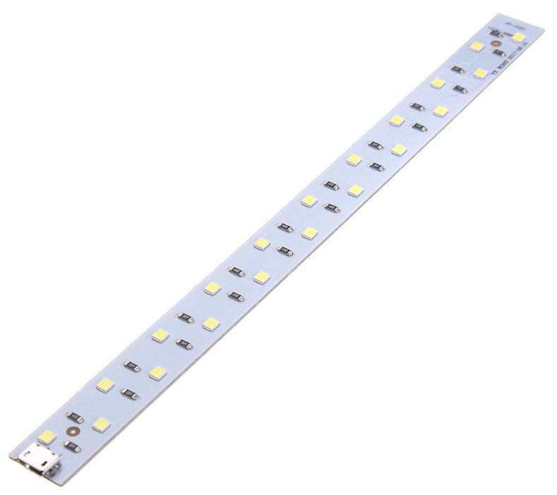 LED strip 20cm 20 LED Koud Wit USB-Micro