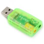 USB 2.0 Audio adapter 3D Sound (5.1) groen