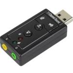 USB 2.0 Audio adapter 3D Sound (7.1) zwart