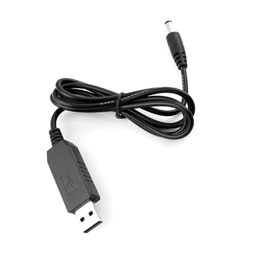 USB-A DC-DC step-up voeding stick naar 12V 0.7A met 5.5×2.1mm male DC jack 1 meter kabel