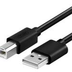 USB-A male naar USB-B male kabel 1 meter zwart 02