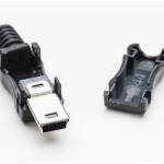 USB-B mini connector male zwart uit elkaar 01