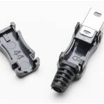 USB-B mini connector male zwart uit elkaar 02