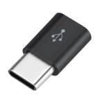 USB-micro female naar USB-C male adapter voorkant schuin