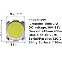 Power LED SMD 12W 2B12C SMT2820 koud wit 6000-6500K - Afbeelding 4