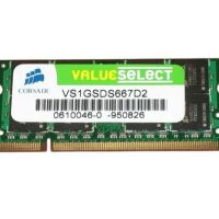 DDR2 SO-DIMM 1GB 667Mhz-PC5300 / Corsair VS1GSDS667D2 (2e kans)