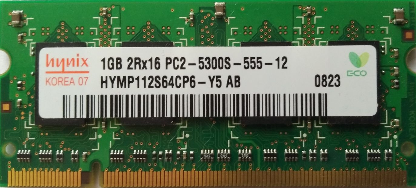 DDR2 SO-DIMM 1GB 667Mhz-PC5300 / Hynix HYMP112S64CP6-Y5