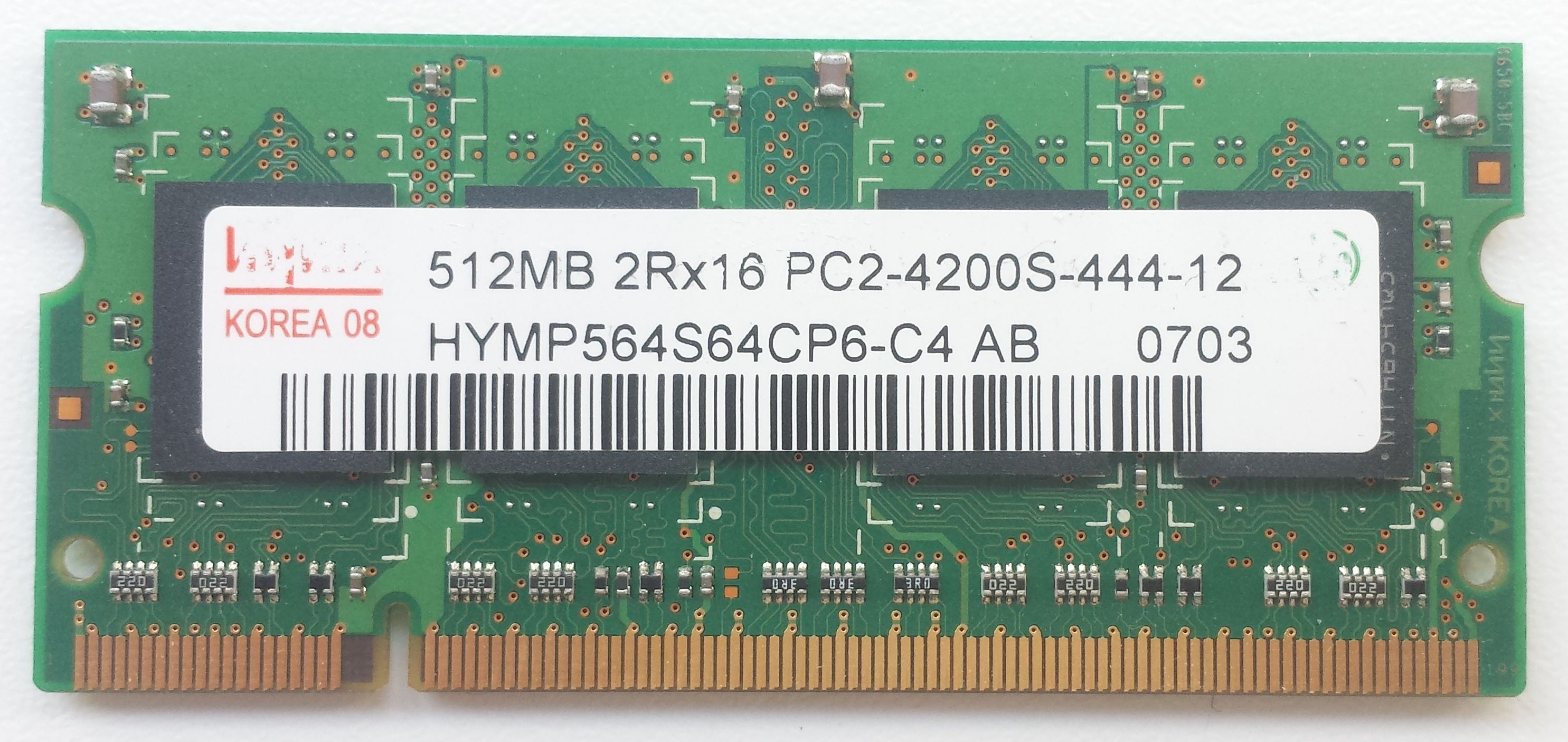 DDR2 SO-DIMM 512MB 533Mhz-PC4200 / Hynix HYMP564S64CP6-C4