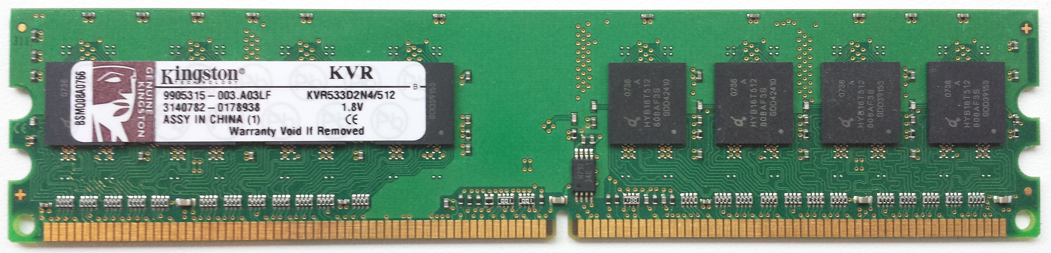 DDR2 512MB 533Mhz-PC4200 / Kingston KVR533D2N4/512 DDR2 512MB 533Mhz-PC4200 / Kingston KVR533D2N4/512