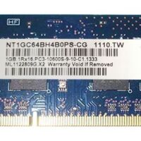 DDR3 SO-DIMM 1GB 1333Mhz-PC10600 / Nanya NT1GC64BH4B0PS-CG (2e kans)