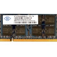 DDR2 SO-DIMM 1GB 667Mhz-PC5300 / Nanya NT1GT64U8HB0BN-3C (2e kans)