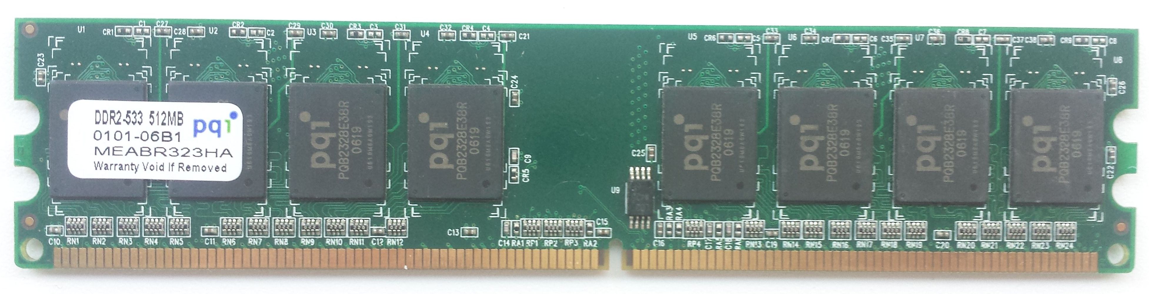 DDR2 512MB 533Mhz-PC4200 / pqi 0101-06B1