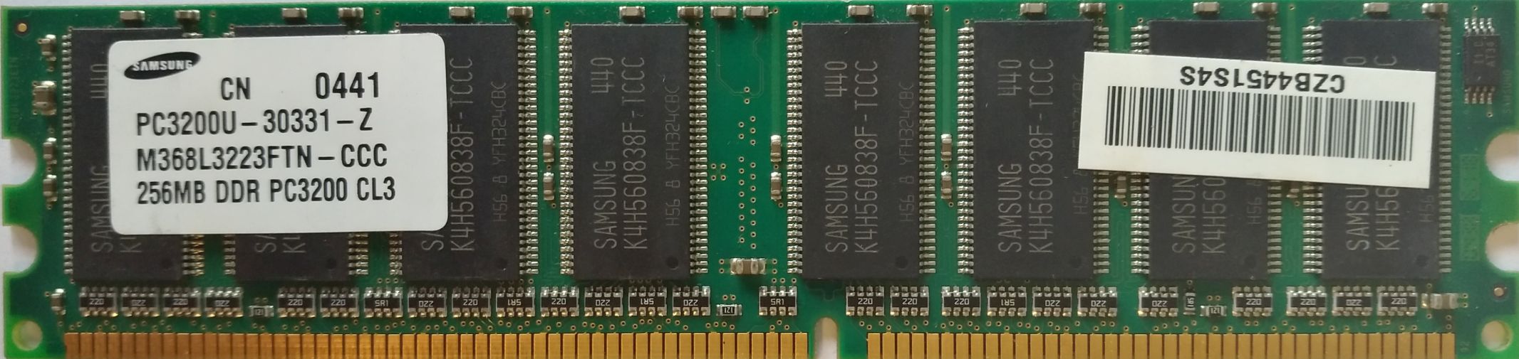 DDR 256MB 333Mhz-PC2700 / Samsung M368L3223ETN-CB3 DDR 256MB 333Mhz-PC2700 / Samsung M368L3223ETN-CB3