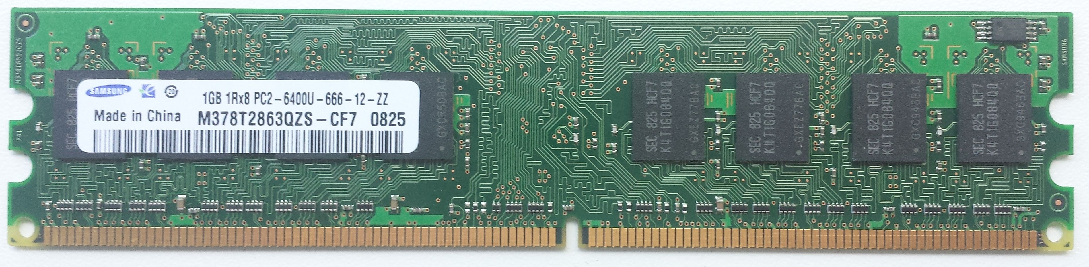 DDR2 1GB 800Mhz-PC6400 / Samsung M378T2863QZS-CF7 DDR2 1GB 800Mhz-PC6400 / Samsung M378T2863QZS-CF7