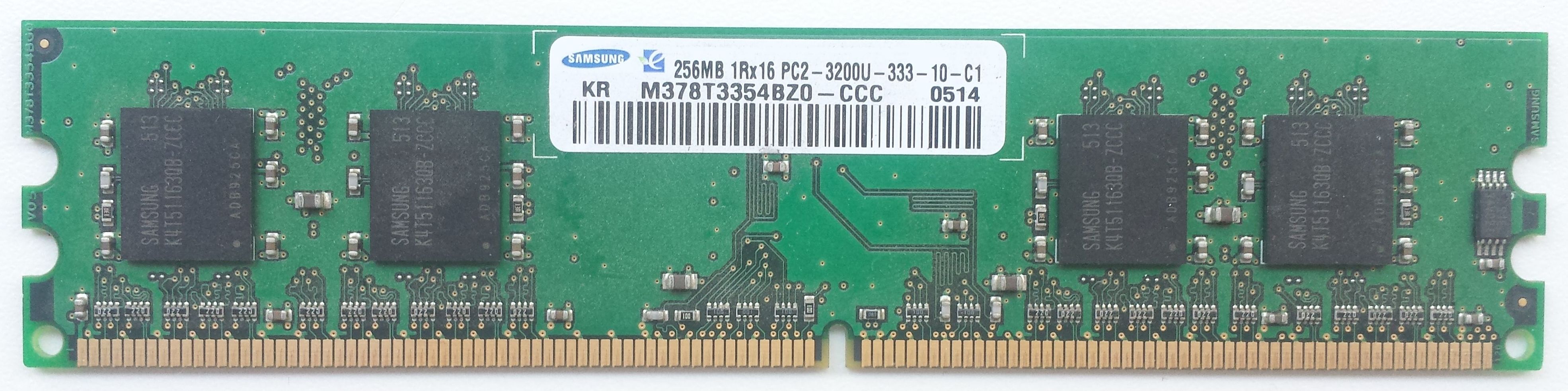 DDR2 256MB 333Mhz-PC3200 / Samsung M378T3354BZ0-CCC