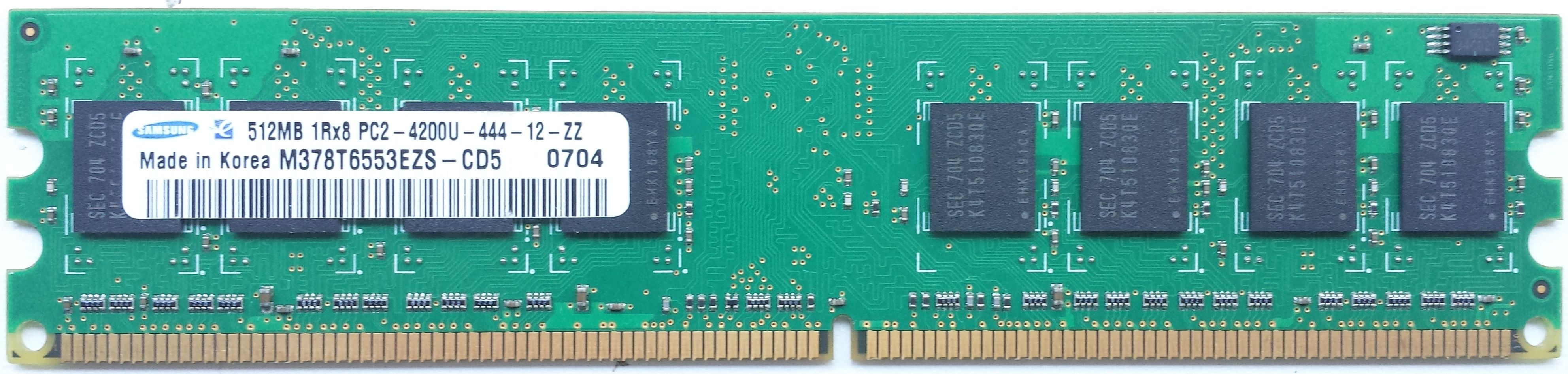 DDR2 512MB 533Mhz-PC4200 / Samsung M378T6553EZS-CD5