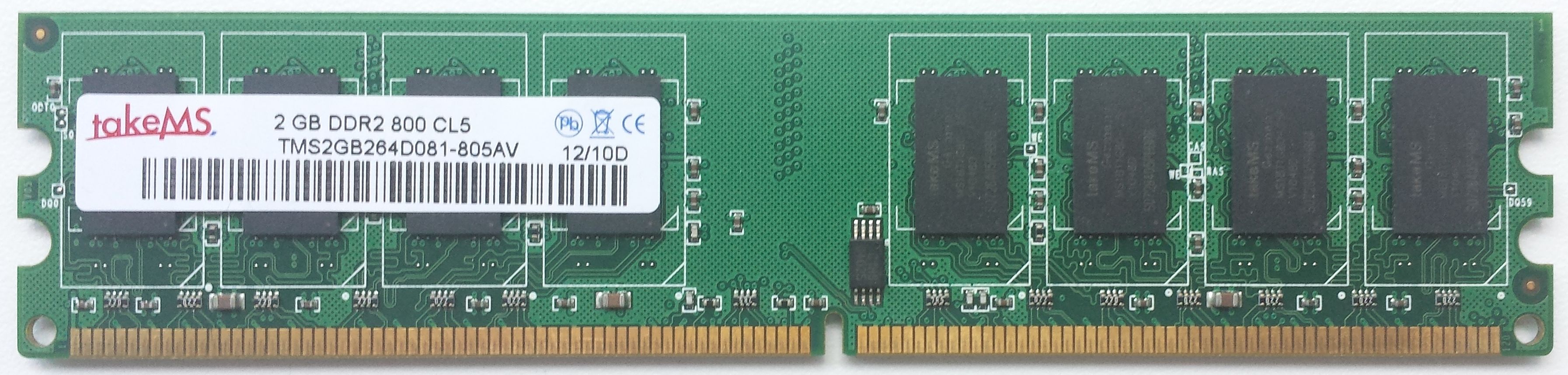 DDR2 2GB 800Mhz-PC6400 / TakeMS TMS2GB264D081-805AV