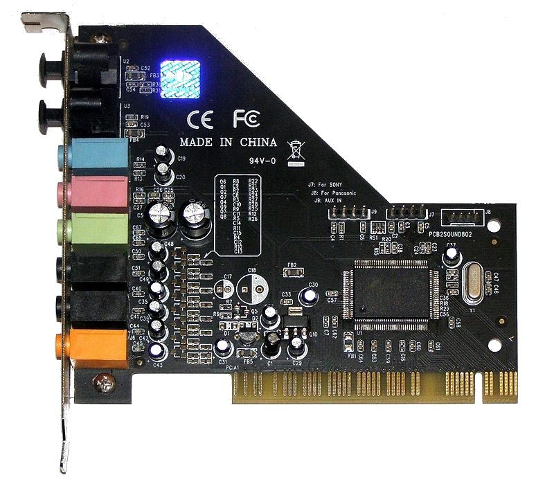 Geluidskaart C-Media ESDX 8768 8CH PCI PCB2SOUND802 Geluidskaart C-Media ESDX 8768 8CH PCI PCB2SOUND802