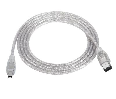 Firewire 400 IEEE 1394 male 6P kabel naar iLink 4P male kabel transparant 01