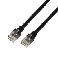 Kabel RJ connector 6P2C male-male RJ11 straight zwart rond lengte 1.1-1.5 meter