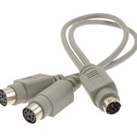 PS/2 din-6 male naar 2x PS/2 din-6 female verloop (2e kans)
