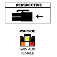 PSU AUX 6-pin female naar 3x SATA female 0.7-1M sleeved voor THERMALTAKE PSU (2e kans) - Afbeelding 4