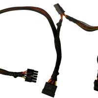 PSU Molex Mini 5-pin female naar 4x SATA female sleeved 0.7-1M model 1 (2e kans)