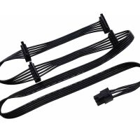PSU AUX 6-pin female naar 4x SATA female 0.7-1M voor CORSAIR PSU (2e kans)
