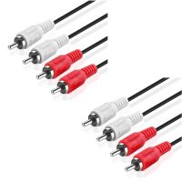 RCA Stereo kabel dual 4x male-male recht 1.1-1.5M wit/rood (2e kans)