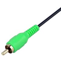 RCA Tulp connector 2-polig male groen 6.8M kabel met OPEN EIND
