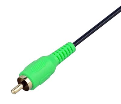 RCA Tulp stekker groen met snoer