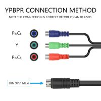 TV-OUT mini DIN-9 male naar 3xRCA Tulp female RGB TV HDTV audio video kabel 11-20CM (2e kans) - Afbeelding 4