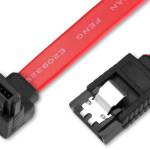 SATA kabel hoek-recht met lock rood