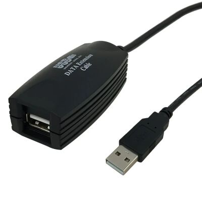 USB-A male naar USB-A female Active Boosted Extension Cable zwart 01