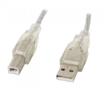 USB-A male to USB-B male transparent 01