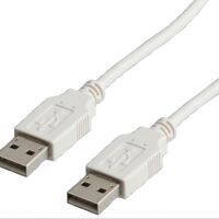 USB-A naar USB-A lichtgrijs 2M