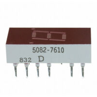 LED segmenten module 1-bit 0.30'' gezamelijke anode rood HP 5082-7610 447 C - Afbeelding 3