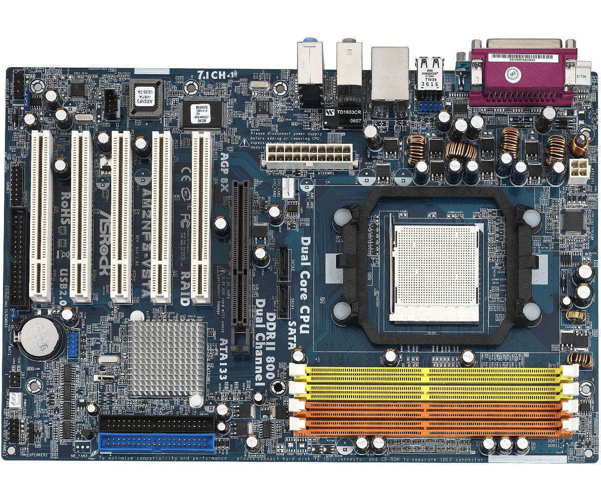 Moederbord Socket AM2+ DDR2 AGP ATX 24+4-pins / ASROCK AM2NF3-VSTA Moederbord Socket AM2+ DDR2 AGP ATX 24+4-pins / ASROCK AM2NF3-VSTA