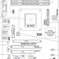 Moederbord Socket 754 DDR PCI-E 16X MicroATX 20+4-pins / ASRock K8NF6G-VSTA MET CPU HEATSINK, GEEN I/O SHIELD (2e kans) - Afbeelding 6