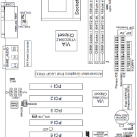 Moederbord Socket 370 3xSD-RAM 1xAGP 1xPCI 1xAMR 1xISA ATX 20-pins / ASUS CUV4X, MET CPU HEATSINK, MET I/O SHIELD (2e kans) - Afbeelding 4