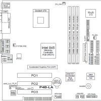 Moederbord Socket PGA478 SDRAM AGP 4X 1.5V MicroATX 20-pins / ASUS P4B-LA (HP 5185-6477) MET CPU HEATSINK, MET I/O SHIELD (2e kans) - Afbeelding 5