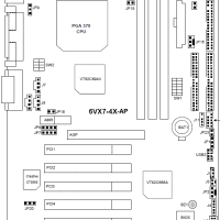 Moederbord Socket 370 3xSD-RAM 1xAGP 5xPCI 1xAMR 1xISA ATX 20-pins / GIGABYTE GA-6VX7-4X, MET CPU HEATSINK, MET I/O SHIELD (2e kans) - Afbeelding 5