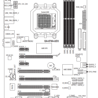 Moederbord Socket AM3 DDR3 2x PCI-E 16X SLI ATX 24+8-pins / Gigabyte GA-870A-UD3 (REV.2.1) MET CPU HEATSINK, MET I/O SHIELD (2e kans) - Afbeelding 5