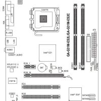 Moederbord Socket LGA775 DDR2 PCI-E ATX 24+4-pins / Gigabyte GA-G31M-ES2L rev 1.1 ZONDER CPU HEATSINK, MET I/O SHIELD (2e kans) - Afbeelding 6